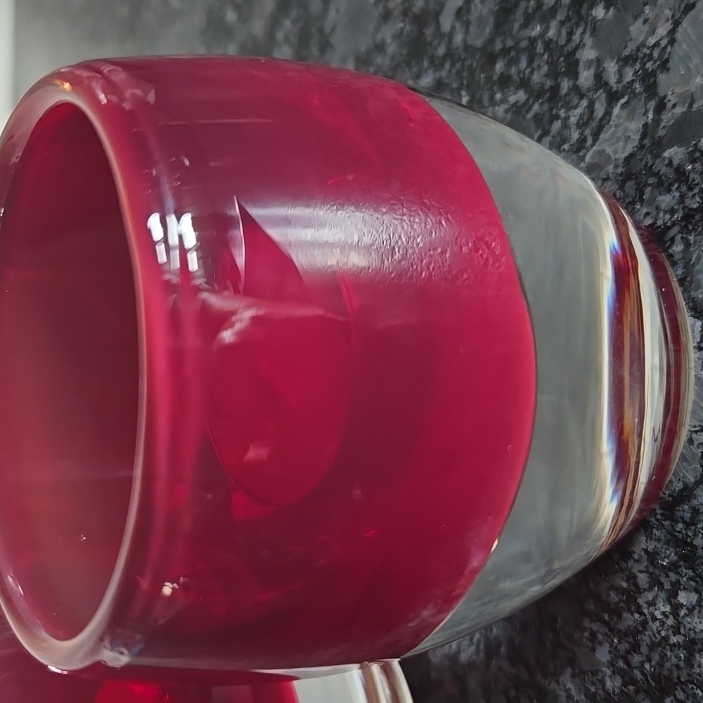 Crate&Barrel "Diva" Ruby Glass Votive Candle Holders - Picture 2 of 10
